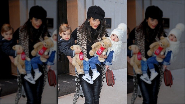 See Amal Clooney's Kids Dressed Up In Winter Gear — Too Cute!