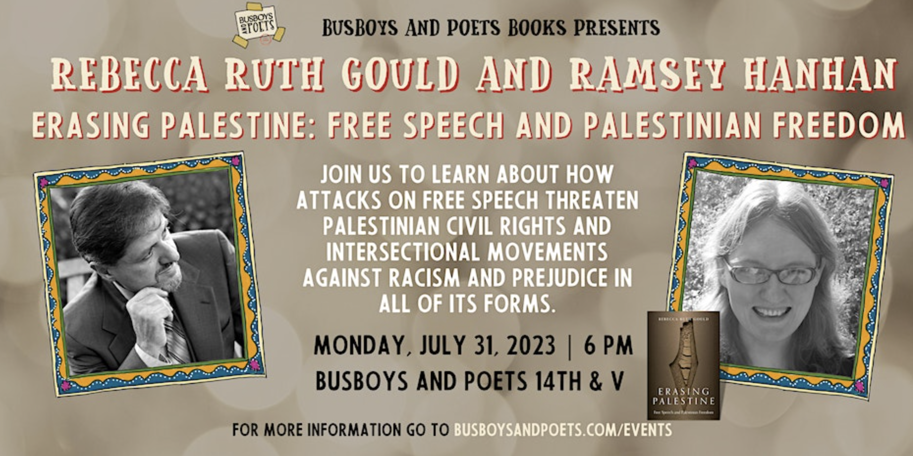 ERASING PALESTINE | A Busboys and Poets Books Presentation