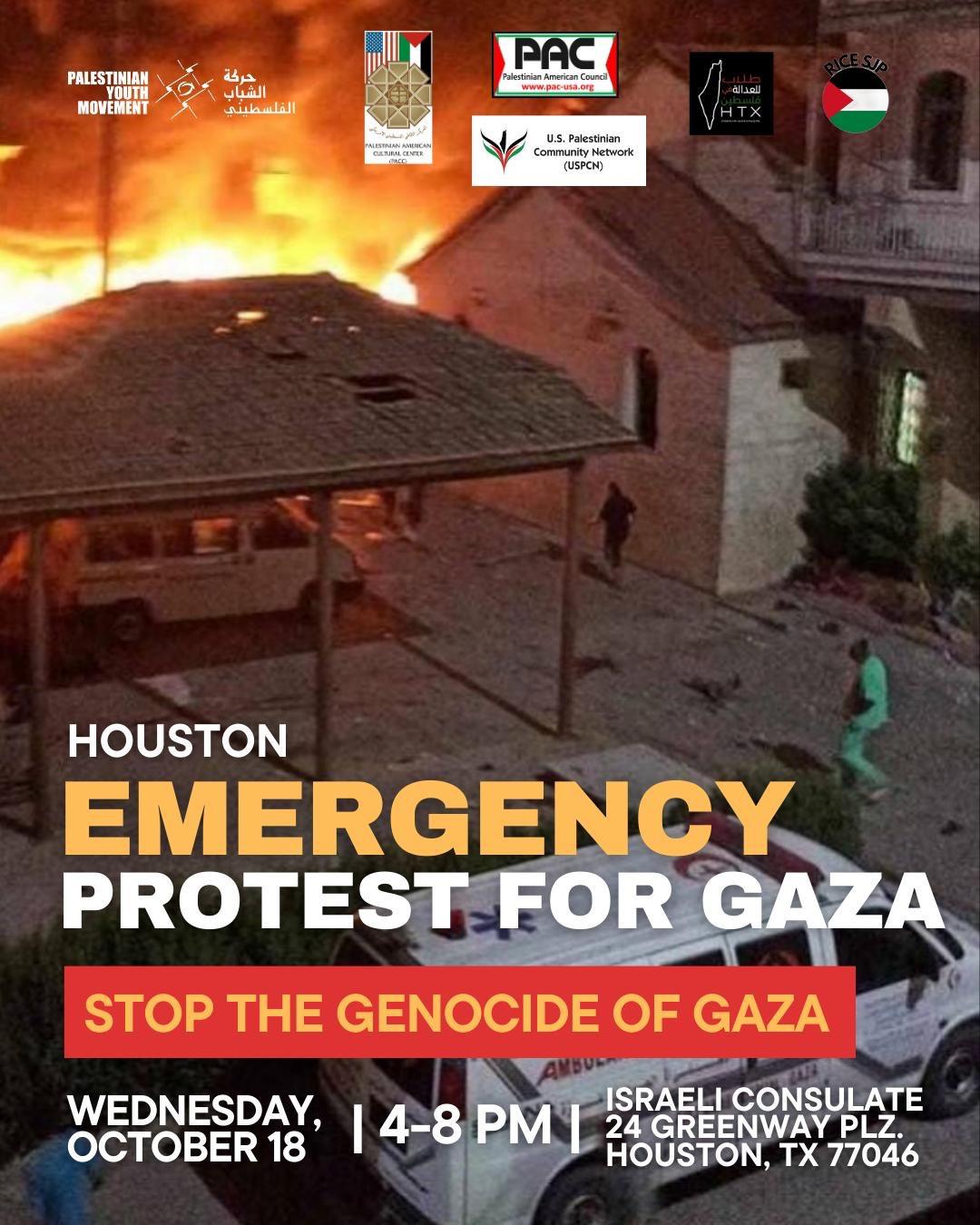 Houston Emergency Protest for Gaza