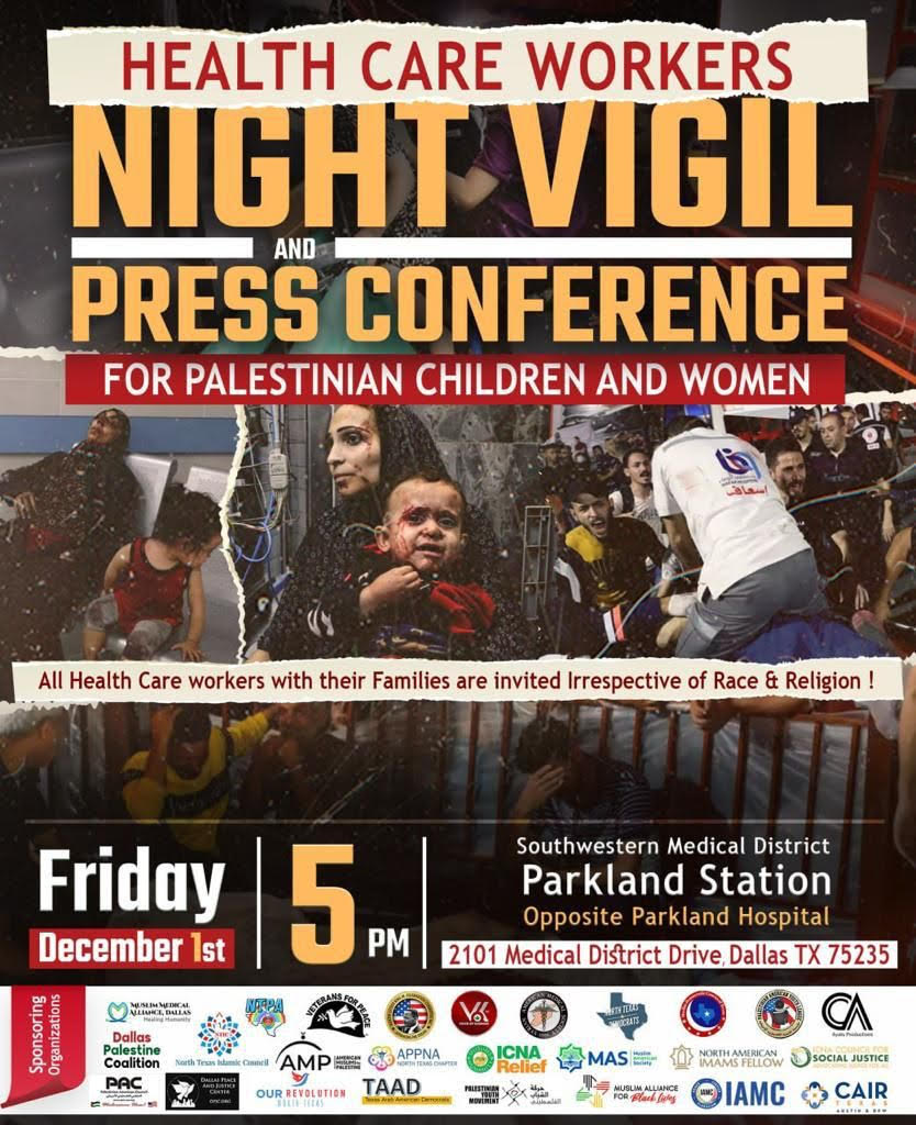 Night Vigil and Press Conference for Palestinian Children and Women