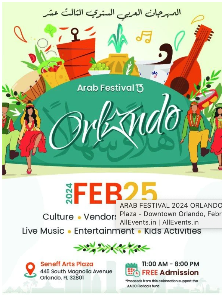 Arab Festival 2024 Orlando