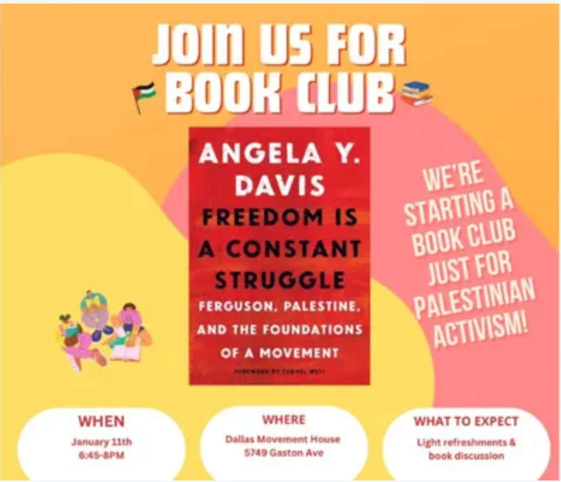 Book Club for Palestine! (Dallas Movement House)