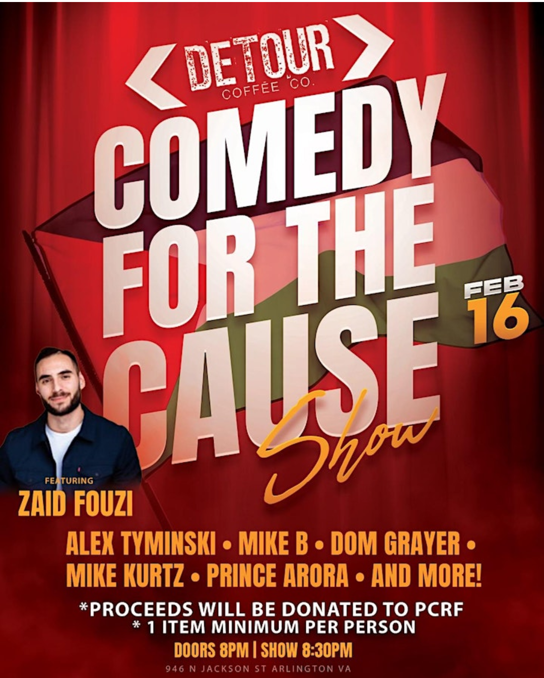 Detour Coffee presents: Comedy for the Cause with Zaid Fouzi