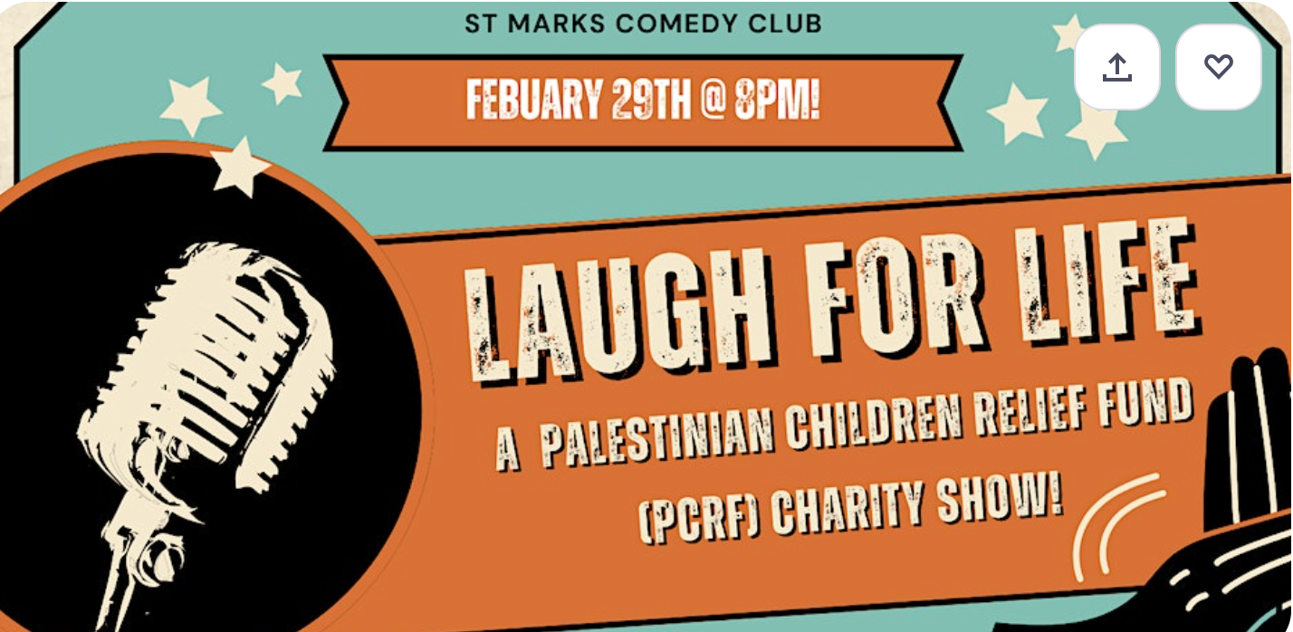 Laugh for Life - A Palestinian Children Relief Fund (PCRF) Charity Show!