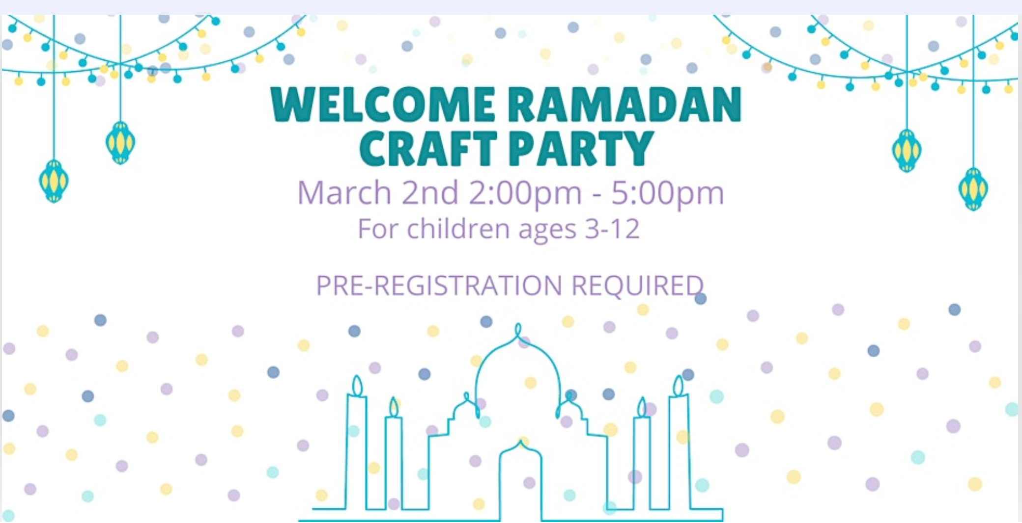 Welcome Ramadan Craft Party
