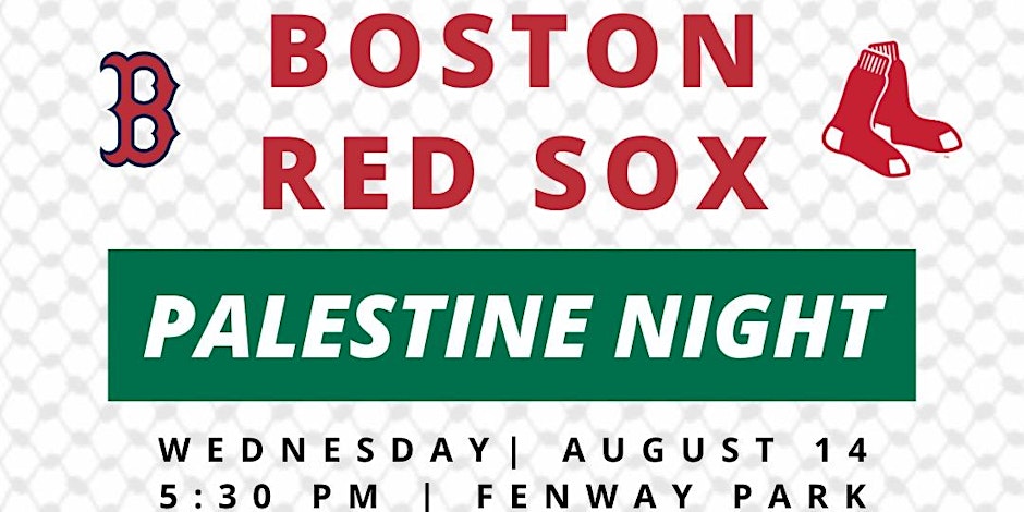 Stand Up For Palestine at Red Sox Game