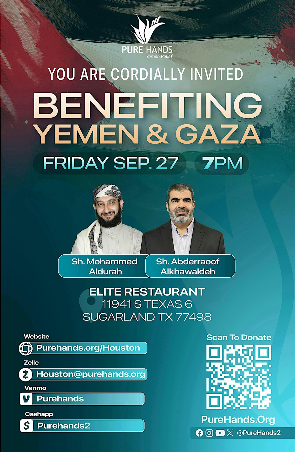 Benefit Dinner for Yemen and Gaza