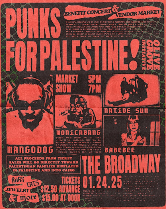 Punks For Palestine! Benefit Concert & Vendor Market